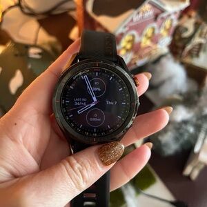 Samsung Black and Orange Smartwatch